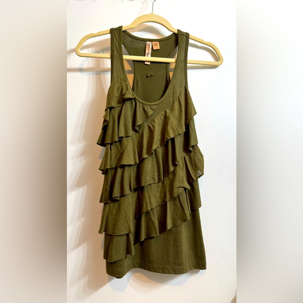 Eyeshadow Ruffle Tank Top S